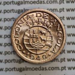 Angola 10 Centavos 1949 Bronze, ("$10" Dez centavos 1949 Angola), (Soberba), Ex-Colónia Angola, World Coins Angola KM 70