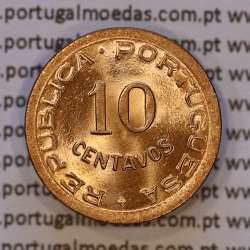Angola, 10 Centavos 1949 Bronze da Ex-Colónia portuguesa de Angola, (Soberba), World Coins Angola KM 70
