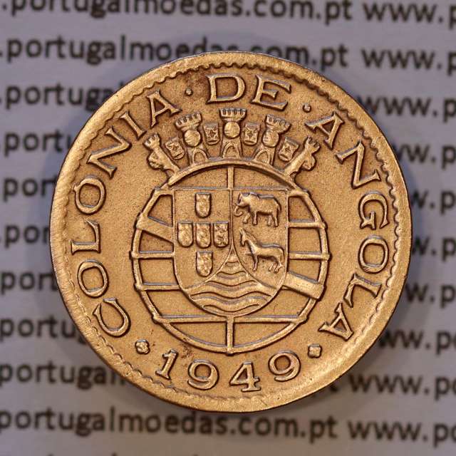 Angola, 20 Centavos 1949 Bronze da Ex-Colónia portuguesa de Angola, (MBC+), World Coins Angola KM 71