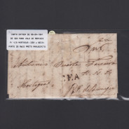 Carta Pré-Filatélica circulada de CEA (Seia) para Vale de Remigio datada de 06-04-1841