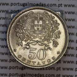 50 Centavos 1938 Alpaca, Republica Portuguesa, (SOBERBA), Rara neste estado conservação, World Coins Portugal KM 577