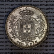 500 réis 1891 prata D. Carlos I, cinco tostões prata 1891 reinado D. Carlos I, (Bela), World Coins Portugal KM 535