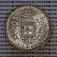 Portugal, silver coin of 500 réis 1891 of D. Carlos I, (XF/UNC), World Coins Portugal KM 535