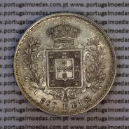 500 réis 1891 prata D. Carlos I, cinco tostões prata 1891 reinado D. Carlos I, (Bela), World Coins Portugal KM 535
