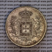 500 réis 1892 prata D. Carlos I, cinco tostões prata 1892 reinado D. Carlos I, (Bela-), World Coins Portugal KM 535