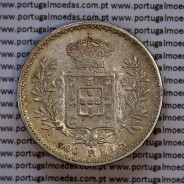 500 réis 1892 prata D. Carlos I, variante data emendada 1892 sobre 1891, (MBC+), World Coins Portugal KM 535