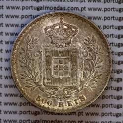 Portugal, silver coin of 500 réis 1893 of D. Carlos I, (XF/UNC), World Coins Portugal KM 535