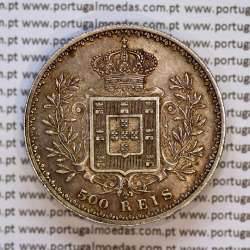 Portugal, silver coin of 500 réis 1893 of D. Carlos I, (XF), World Coins Portugal KM 535