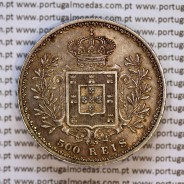 Portugal, silver coin of 500 réis 1893 of D. Carlos I, (XF), World Coins Portugal KM 535