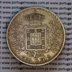 Portugal, silver coin of 500 réis 1893 of D. Carlos I, (VF+), World Coins Portugal KM 535
