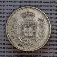 500 réis 1893 prata D. Carlos I, cinco tostões prata 1893 reinado D. Carlos I, (MBC+), World Coins Portugal KM 535