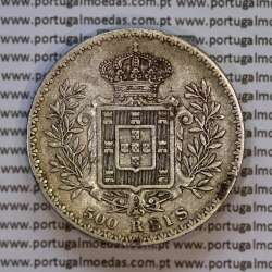 Portugal, silver coin of 500 réis 1893 of D. Carlos I, (VF), World Coins Portugal KM 535