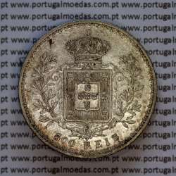 Portugal, silver coin of 500 réis 1896 of D. Carlos I, (XF), World Coins Portugal KM 535