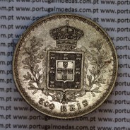 500 réis 1896 prata D. Carlos I, cinco tostões prata 1896 reinado D. Carlos I, (MBC+/Bela-), World Coins Portugal KM 535