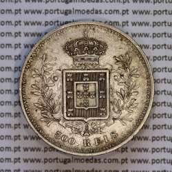 Portugal, silver coin of 500 réis 1898 of D. Carlos I, (XF-), World Coins Portugal KM 535