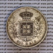 Portugal, silver coin of 500 réis 1898 of D. Carlos I, (XF-), World Coins Portugal KM 535