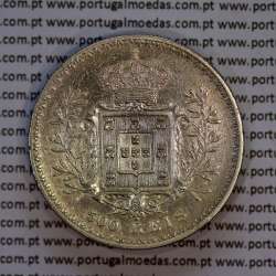 Portugal, silver coin of 500 réis 1898 of D. Carlos I, (VF), World Coins Portugal KM 535