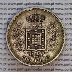 Portugal, silver coin of 500 réis 1898 of D. Carlos I, (VF), World Coins Portugal KM 535
