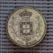 500 réis 1899 prata D. Carlos I, cinco tostões prata 1899 reinado D. Carlos I, (MBC), World Coins Portugal KM 535