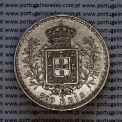 Portugal, silver coin of 500 réis 1899 of D. Carlos I, (VF), World Coins Portugal KM 535