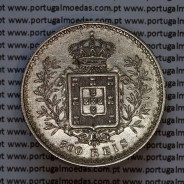 Portugal, silver coin of 500 réis 1899 of D. Carlos I, (VF), World Coins Portugal KM 535
