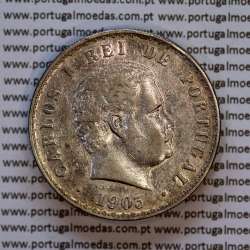 Portugal, silver coin of 500 réis 1903 of D. Carlos I, (VF+), World Coins Portugal KM 535
