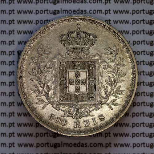 Portugal, silver coin of 500 réis 1903 of D. Carlos I, (VF), World Coins Portugal KM 535