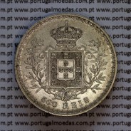 500 réis 1903 prata D. Carlos I, cinco tostões prata 1903 reinado D. Carlos I, (MBC), World Coins Portugal KM 535