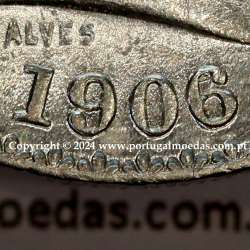 Portugal, silver coin of 500 réis 1906 of D. Carlos I, (XF+), World Coins Portugal KM 535