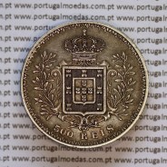 Portugal, silver coin of 500 réis 1907 of D. Carlos I, (VF+), World Coins Portugal KM 535