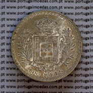 500 réis 1908 prata D. Carlos I, cinco tostões prata 1908 reinado D. Carlos I, (Bela-), World Coins Portugal KM 535