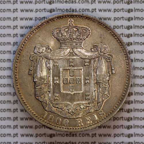 1000 réis 1899 prata D. Carlos I