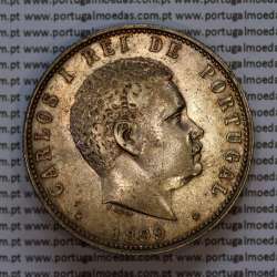 Portugal, silver coin of 1000 réis 1899 of D. Carlos I, (VF+/XF), World Coins Portugal KM 540