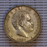 Portugal, silver coin of 1000 réis 1899 of D. Carlos I, (VF+), World Coins Portugal KM 540