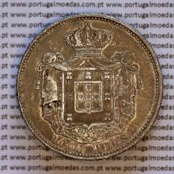 Portugal, silver coin of 1000 réis 1899 of D. Carlos I, (F+/VF-), World Coins Portugal KM 540