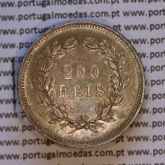 Portugal, 200 réis 1892 silver of D. Carlos I, uncatalogued variant of die with legend "Portugal", lyrics "P" open, KM 534