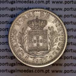 Portugal, Copper-nickel coin of 100 réis 1900 of D. Carlos I, (VF+XF), World Coins Portugal KM 546