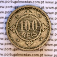 100 réis 1900 Cupro-Níquel D. Carlos I, tostão cuproníquel 1900 reinado D. Carlos I, (MBC-), World Coins Portugal KM 546