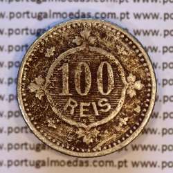 Portugal, Copper-nickel coin of 100 réis 1900 of D. Carlos I, (F-/G), World Coins Portugal KM 546