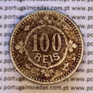 100 réis 1900 Cupro-Níquel D. Carlos I, tostão cuproníquel 1900 reinado D. Carlos I, (BC-/REG), World Coins Portugal KM 546