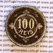 100 réis 1900 Cupro-Níquel D. Carlos I, tostão cuproníquel 1900 reinado D. Carlos I, (BC-/REG), World Coins Portugal KM 546