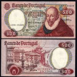 500 Escudos 1979 Francisco Sanches 04/10/1979, 500$00 Quinhentos Escudos 04/10/1979 Chapa:11 Banco de Portugal, (QNC), Pick 177a
