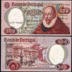 500 Escudos 1979 Francisco Sanches 04/10/1979, 500$00 Quinhentos Escudos 04/10/1979 Chapa:11 Banco de Portugal, (PC), Pick 177a