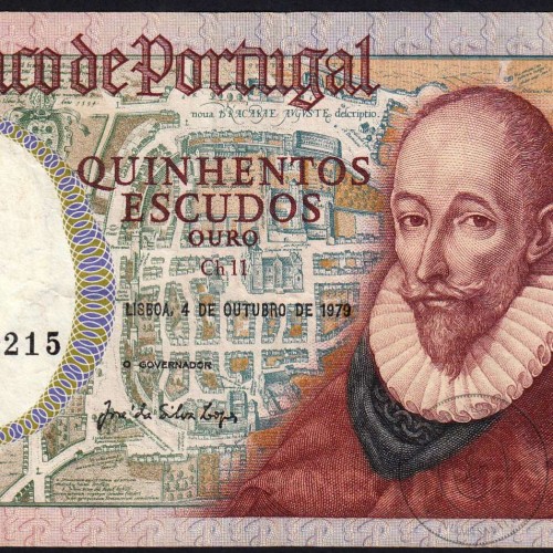 500 Escudos Francisco Sanches 04.10.1979, Quinhentos Escudos 4 outubro 1979 Plate 11 - Bank of Portugal, (C), Pick 177a