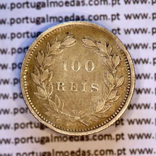 Portugal, silver coin of 100 réis 1894 of D. Carlos I, (F), World Coins Portugal KM 531