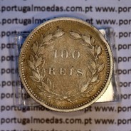 100 réis 1894 prata D. Carlos I, tostão prata 1894 reinado D. Carlos I, (BC), World Coins Portugal KM 531.