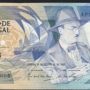 100 Escudos Fernando Pessoa 12.02.1987, One Hundred Escudos 12 february 1987 Plate 9 - Bank of Portugal, (QNC), Pick 179b