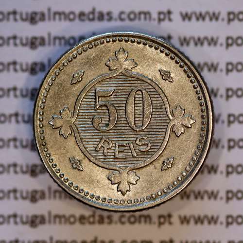 50 réis 1900 Cupro-Níquel D. Carlos I,