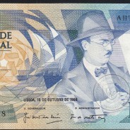 100 Escudos Fernando Pessoa 16.10.1986, One Hundred Escudos 16 october 1986 Plate 9 - Bank of Portugal, (QNC), Pick 179a