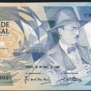 100 Escudos 1988 Fernando Pessoa 26/05/1988, 100$00 Cem Escudos 26/05/1988 Chapa:9 Banco de Portugal, (NC), Pick 179e